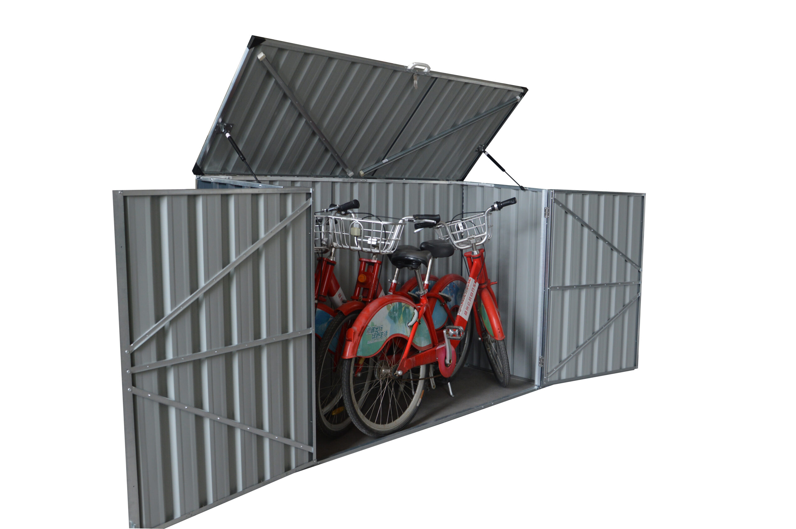 Buy Bike Shed 2.0(W)x0.9(D)x1.3(H)m Lockable Bike Storage with Gas Struts from MightyMo Sheds and Carports today!