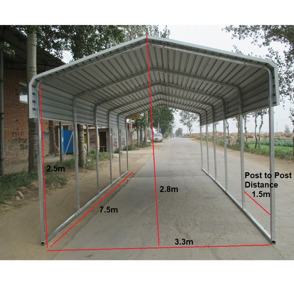 Portable Carport 8 5 W X9 0 D X4 2 H M Wrapped Roof Mightymo